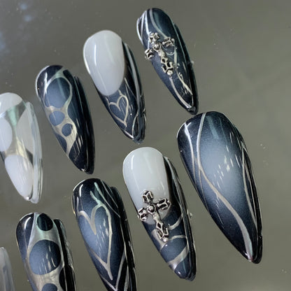 3d chrome nails cybersigil nail art