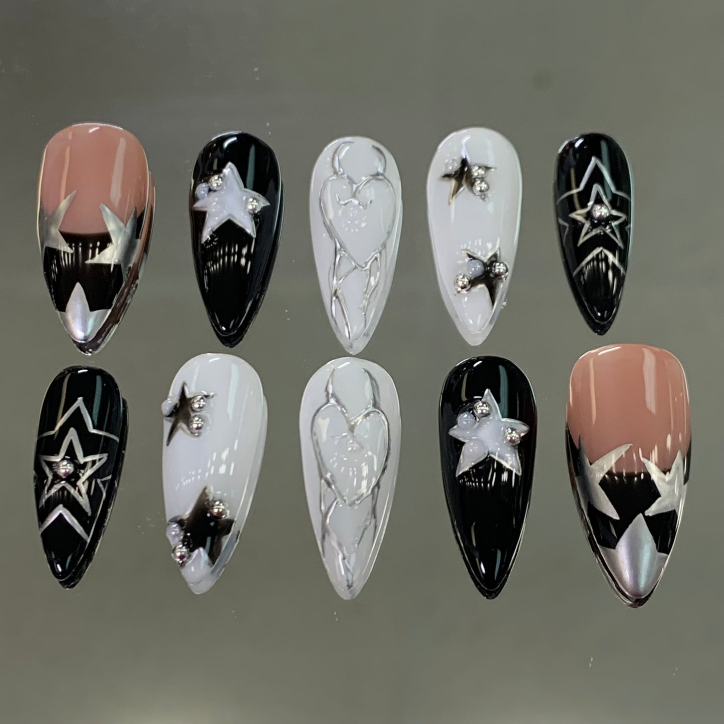 3d chrome nails cybersigil nail art