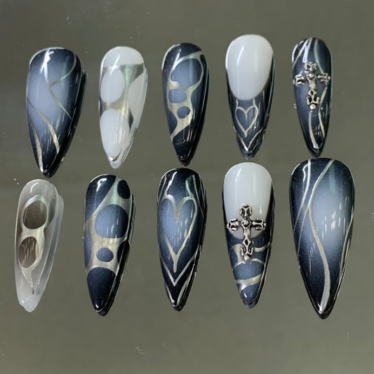 3d chrome nails cybersigil nail art